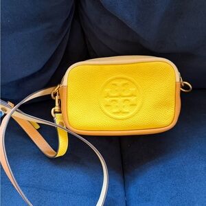 Tory Burch Yellow and Tan Mini Bag
